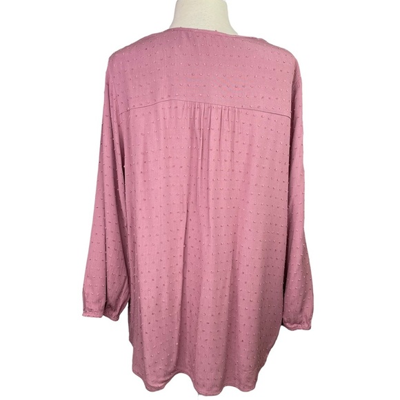 Stitch Fix l Les Serein Swiss Dot Detail Blouse, Large - Picture 3 of 9